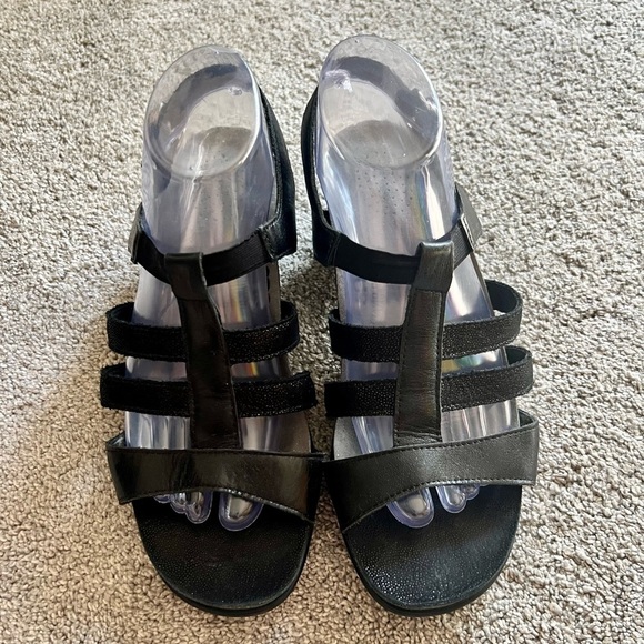 SAS Allegro Sandal Womens Size 9 M Black Strappy Open Toe Block Heel Pumps - Picture 5 of 6